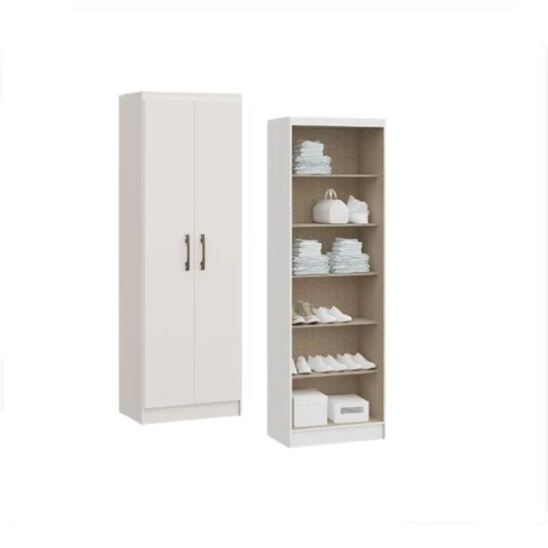Multiuso Queen 02 Portas- Branco – Móveis Castro